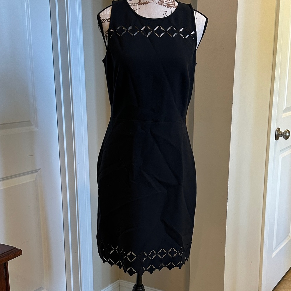 LOFT Black Cutout Mini Dress